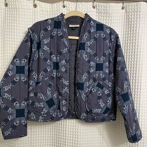 Quilted button front jacket